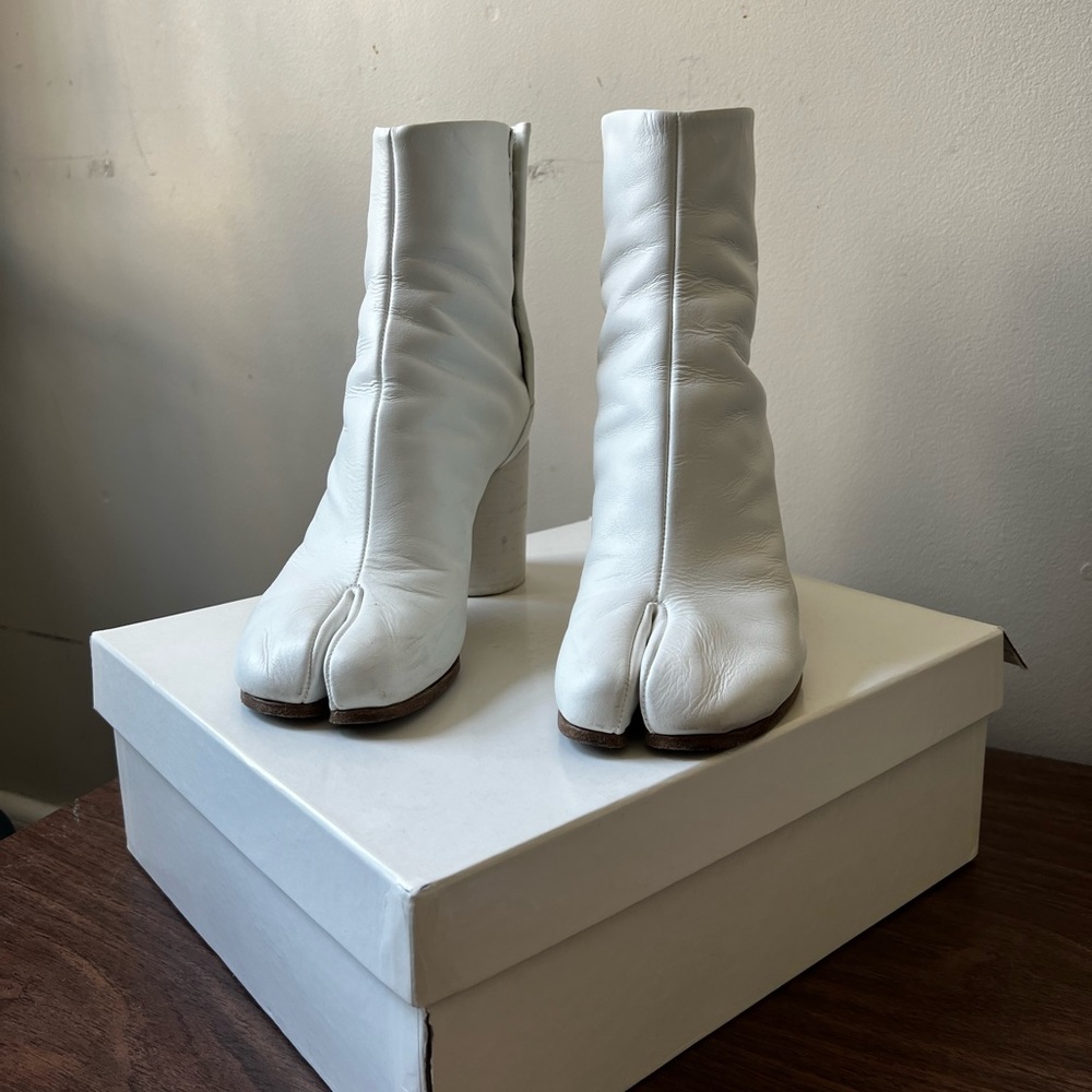 Margiela White Tabi Boots